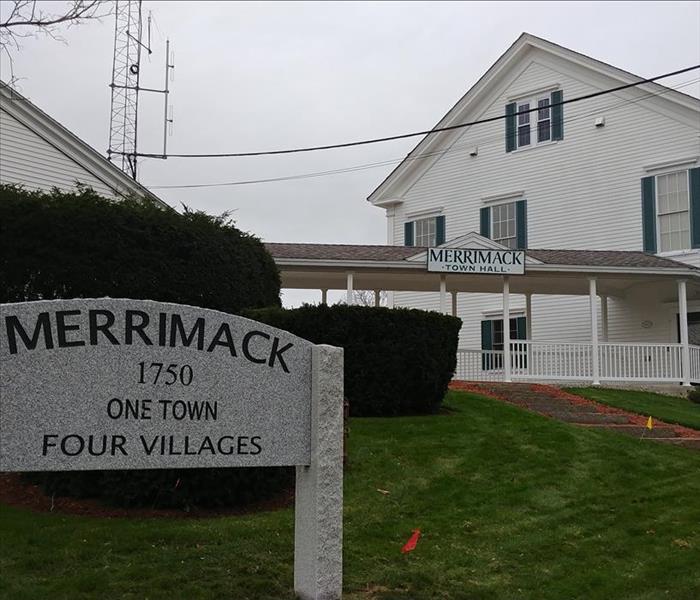 Merrimack town hall sign